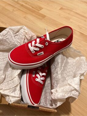 NWT Vans Authentic Red Sneakers - Women’s Size 6